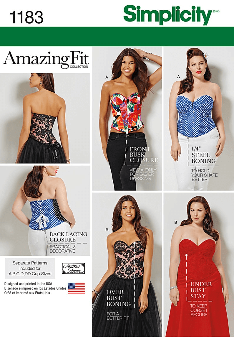 Misses and Plus Size Corsets Vintage Amazing Fit Simplicity Sewing Pattern 1183