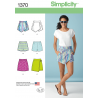 Simplicity Sewing Pattern 1370 Misses' Short Shorts, Skort and Mini Skirt D5