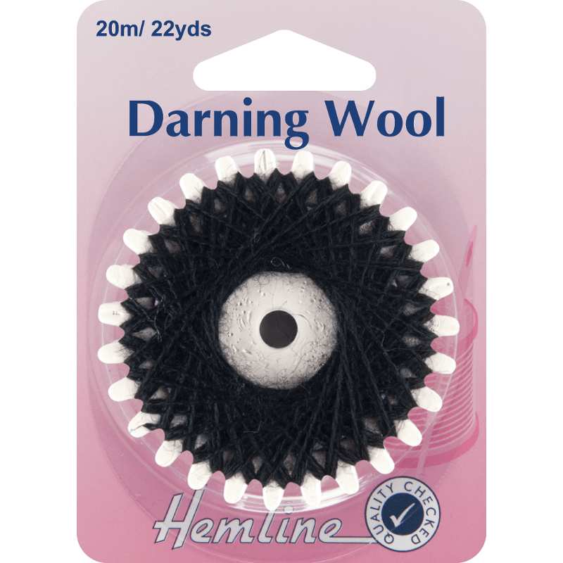 Hemline 20m Darning Wool Yarn Mending Socks