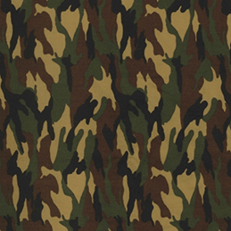 Woodland 100% Cotton Poplin Fabric Rose & Hubble Army Camouflage Military Jungle Woodland