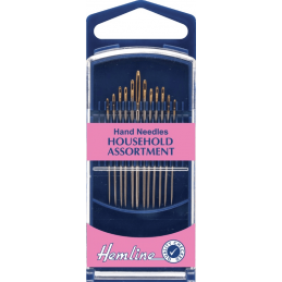 Hemline Premium Gold Eye Household Assorted Hand Sewing Needles 12 Pack 
