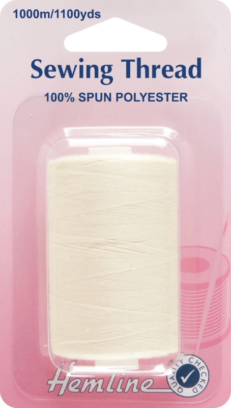 Hemline 1000m 100% Spun Polyester 40/2 Sewing Thread Spool Machine