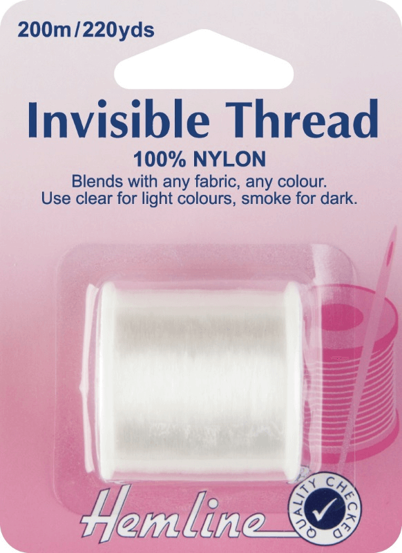 Hemline 200m Invisible Thread Clear 100% Nylon Sewing