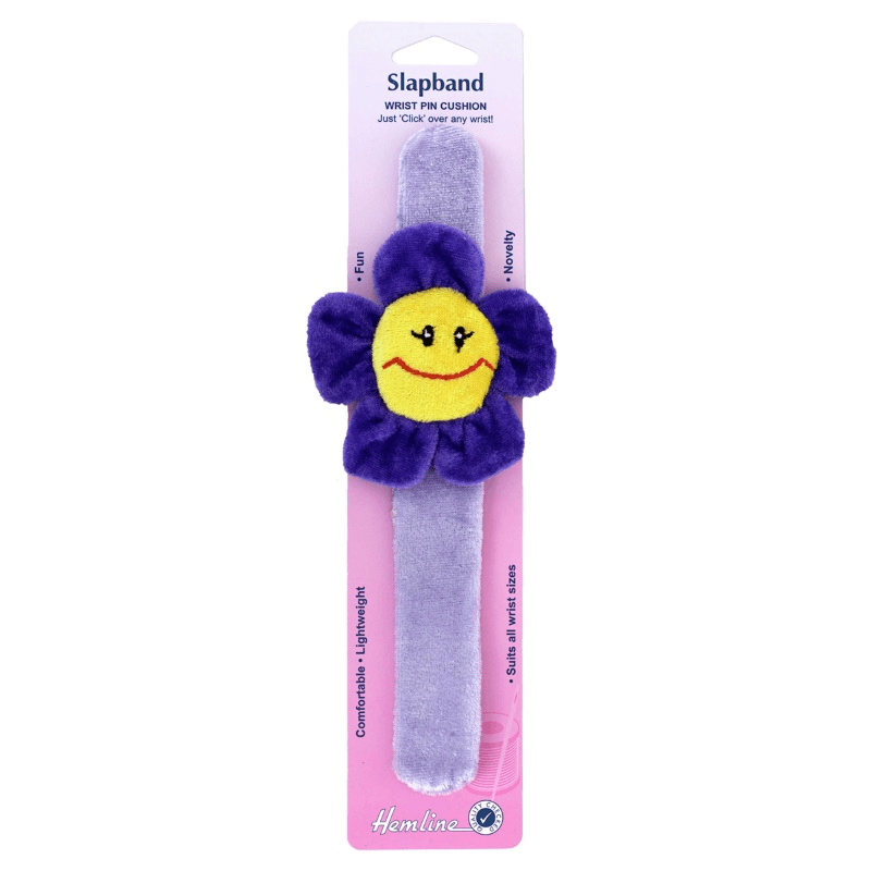 Hemline Smiley Flower Sewing Pin Cushion for Wrist