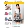 Simplicity Sewing Pattern 8106 Learn To Sew Flare Skirts Girls and Girls Plus