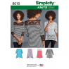 Simplicity Misses' Knit Tops with Lace Variations Sewing Pattern 8016