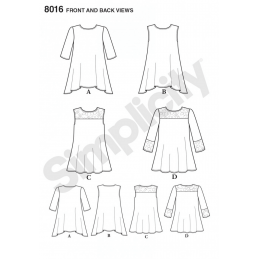 Misses' Knit Tops with Lace Variations Simplicity Sewing Pattern 8016