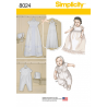 Babies' Christening Sets with Bonnets Simplicity Sewing Pattern 8024
