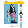 Child and Girls Basics Top Skirt Leggings Jacket Simplicity Sewing Pattern 8027