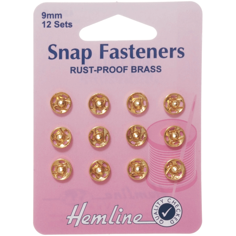 Prym Sew-On Snap Fasteners Gold-Colored 17 mm 