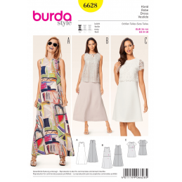 Misses Seventies Style Maxi or Midi Dress Burda Sewing Pattern 6628