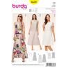 Burda Misses' Seventies Style Maxi or Midi Dress Sewing Pattern 6628