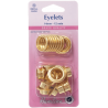 Hemline 12 x 14mm Eyelets Refill Pack Gold or Silver