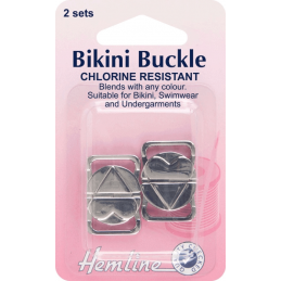  Hemline 2 x 12mm Bikini Buckles Swimwear Bra Clasp