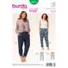 Burda Misses Plus Casual Pull On Drawstring Trousers Sewing Pattern 6678