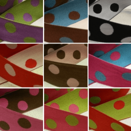Bertie's Bows 25mm Double Sided Two Tone Multi Colour Polka Dot Ribbon