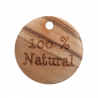 Trimits 2 x 18mm Wooden Button Tag 100% Natural 28 lignes Buttons