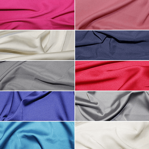 Pewter Soft Touch Satin Fabric Silk Look & Feel Spandex Stretch