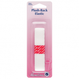 Hemline Plush Back Elastic White 0.9m x 19mm Latex Free Comfort