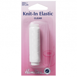 Hemline 200m Knit-In Clear Elastic Knitting Crochet Socks Sweaters