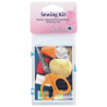Hemline Sewing Travel Kit In Clear Plastic Storage Box