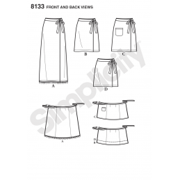 Misses Learn To Sew Wrap Skirt Simplicity Sewing Pattern 8133