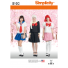 Simplicity Sewing Pattern 8160 Misses Cosplay Costumes Sailor School Girl