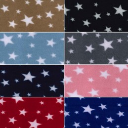 Clear Night Sky Stars Soft Patterned Polar Fleece Anti Pil Fabric