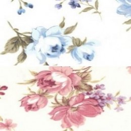100% Cotton Poplin Fabric Rose & Hubble Oak Tree Rose Floral Flower Roses