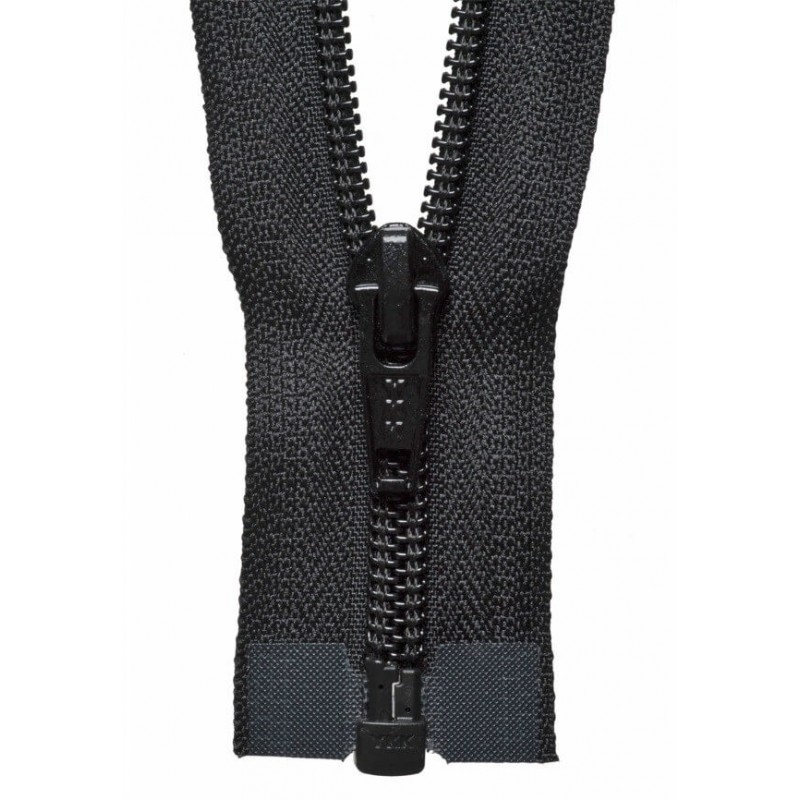 New YKK Black Metal Coat Zip Free P&P 61cm 24" Open End Zipper 