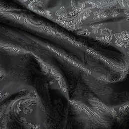 Paisley Jacquard Polyviscose Upholstery Dress Lining Fabric Grey 10