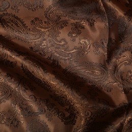 Paisley Jacquard Polyviscose Upholstery Dress Lining Fabric Bronze 17