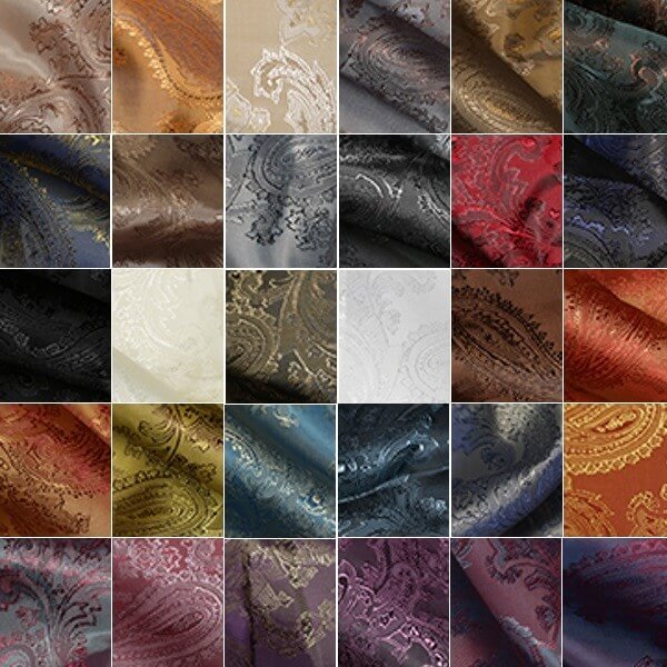 Paisley Jacquard Polyviscose Upholstery Dress Lining Fabric Beige 01
