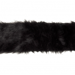 Faux Fur Trim 2m x 80mm Black Christmas Stocking Animal