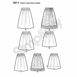 Misses' Dirndl Skirts in Three Lengths Simplicity Sewing Pattern 8211