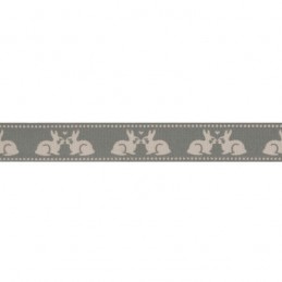 Bowtique Natural Kissing Bunnies Rabbits Ribbon 15mm x 5m Reel