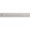 Bowtique Natural Here Comes The Bride Silver Ribbon 15mm x 5m Reel