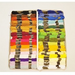 Trebla 144 x 8m Bright Colours Embroidery 100% Cotton Thread Assortment Skeins