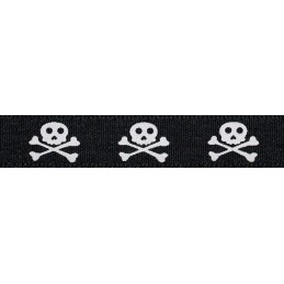 Natural Charms Pirate Skull And Crossbones Berisfords Ribbon 4m x 15mm