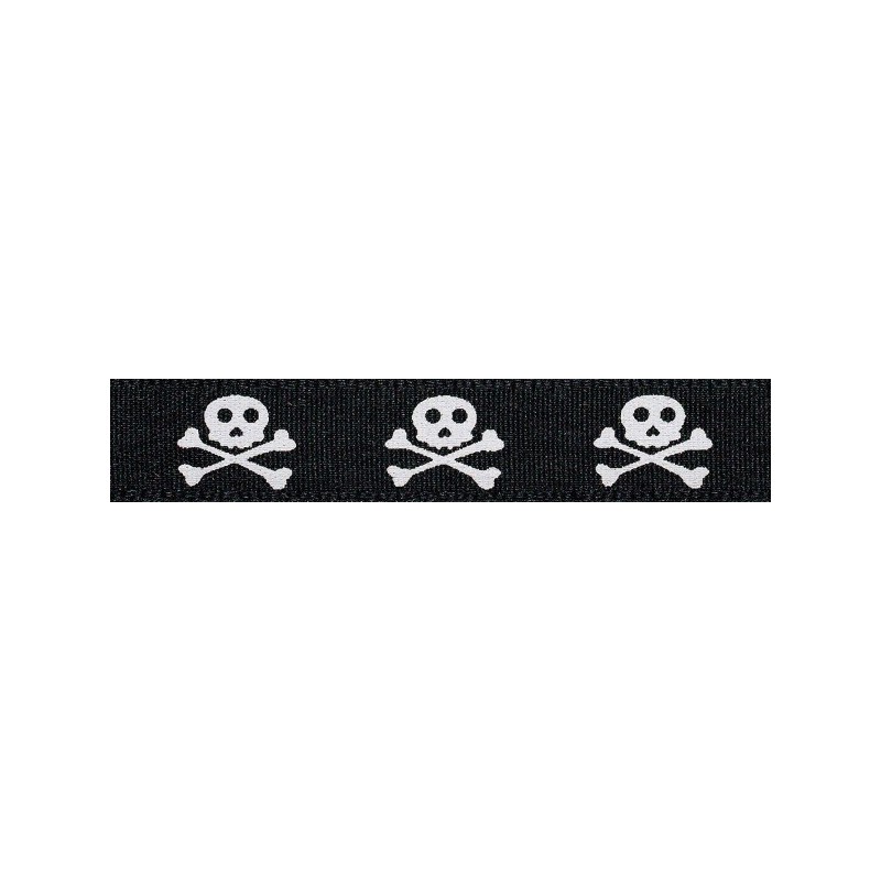 Natural Charms Pirate Skull And Crossbones Berisfords Ribbon 4m x 15mm