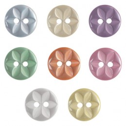 Pack of 14 Hemline Floral Engraved Craft 2 Hole Sew Through Buttons 11.25mm