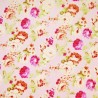 Large Floral Rose Paradise Garden 100% Cotton Poplin Fabric Patchwork (FF)