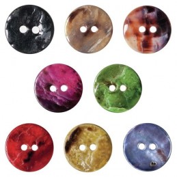 Pack of 6 Hemline Crystal Rock Effect 2 Hole Sew Through Buttons 11.25mm