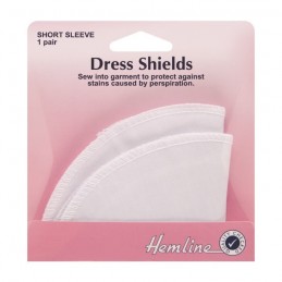  Hemline Dress Shields Short Sleeve White In Medium