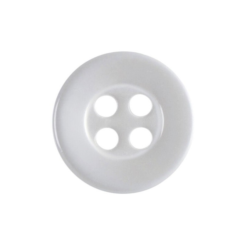 Pack of 13 Hemline Plain White 4 Hole Sew Through Dish Buttons 8.75mm