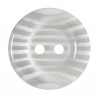 Pack of 2 Hemline Transparent Stripy Dish 2 Hole Sew Through Buttons 25mm