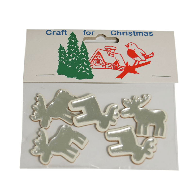 5 x Christmas 3D Reindeer Craft Cardmaking Scrapbooking