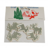 5 x Christmas Mirror 3D Reindeer Embellishments Craft Cardmaking Scrapbooking