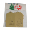 4x Christmas Gift Tags Gold Laser Cut Embellishments Craft Cardmaking