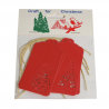 4x Christmas Gift Tags Red Laser Cut Embellishments Craft Cardmaking